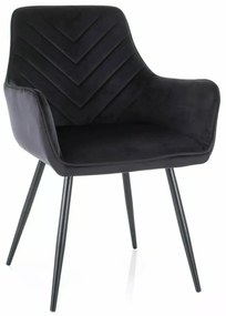 KRZESŁO FIG VELVET CZARNY STELAŻ/CZARNY BLUVEL 19 SIGNAL