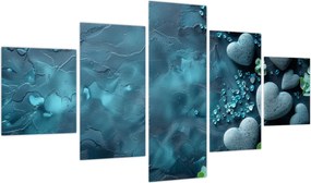 Obraz - Kamienie w kształcie serca (125x70 cm)