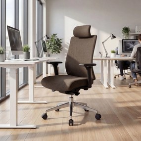 Fotel biurowy ergonomiczny brązowy VECTOR