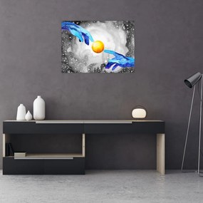 Obraz na szkle - Połączenie (70x50 cm)