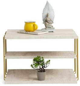 Stolik do odkładania Lifon Gold Travertine