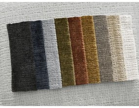 Jasnoszary narożnik z tkaniny szenilowej (lewostronny/z szezlongiem) Leonore – Bobochic Paris