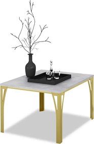 Stolik kawowy w stylu glamur złoty + beton S1-N14