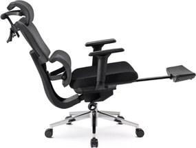 Ergonomiczny fotel biurkowy Trus z regulowanym zagłówkiem i wysuwanym podnóżkiem – idealne połączenie komfortu i funkcjonalności