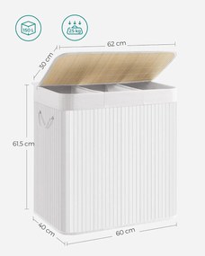 Jurhan Kosz na bieliznę DORA, 150 l, biała