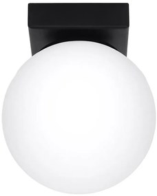 Czarna lampa sufitowa z okrągłym kloszem - A163 B9-D90