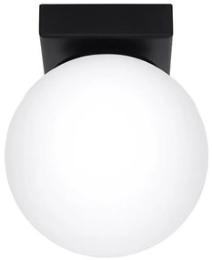 Czarna lampa sufitowa z okrągłym kloszem - A163-Soho