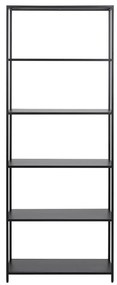 Czarny metalowy regał 70x185 cm Newcastle – Actona