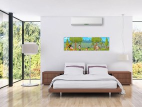 Obraz - Dzieci na placu zabaw (170x50 cm)