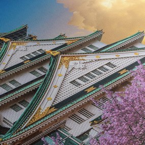 Obraz - Zamek Osaka (170x50 cm)