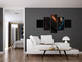 Błyszczący obraz kobiety (125x70 cm)