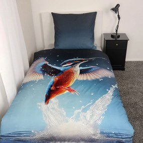 Herding Pościel bawełniana Kingfisher, 135 x 200 cm, 80 x 80 cm