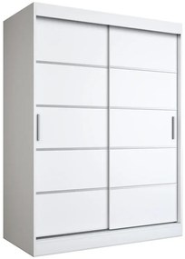 Biała szafa przesuwna 150 cm - Bohosa 4X