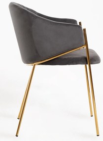 Eleganckie aksamitne krzeso