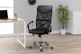 Czarne tapicerowane krzesło biurowe Arco – Bonami Essentials