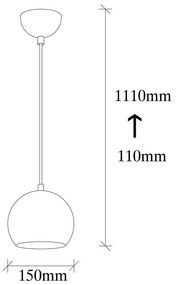 Lampa wisząca w kolorze srebra z metalowym kloszem ø 30 cm Berceste – Opviq lights