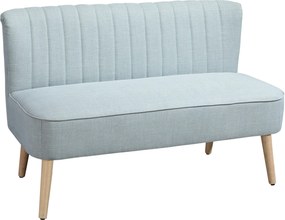 HOMCOM 2-osobowa sofa, miękkie obicie, łatwa w pielęgnacji, udźwig do 220 kg, 117 x 56,5 x 77 cm, jasny zielony | Aosom PL