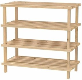 Kesper 69724 Szafka na buty z 4 półkami, jasna, 54x 52 x 26 cm