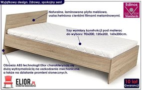 Pojedyncze łóżko dąb sonoma 90x200 - Lines