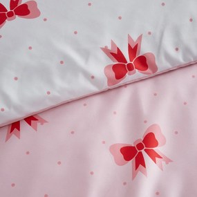 Różowa pościel dwuosobowa 230x220 cm Dotty Bows – Sassy B
