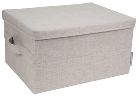 Beżowy tekstylny pojemnik z pokrywką 40x30x22 cm Soft Storage – Bigso
