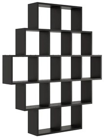 Czarny regał na książki wiszący lub stojący C1-P43