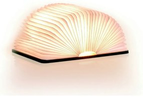 Brązowa lampa stołowa LED z tekstylnym kloszem (wysokość 2,5 cm) Booklight – Gingko