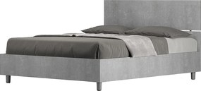 Łóżko wyposażone w stelaż z listwami 140x200 Prosty zagłówek cementu Demas