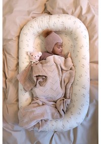 Beżowy dzianinowy koc dziecięcy z bawełny organicznej 80x100 cm Almond – Cam Cam Copenhagen