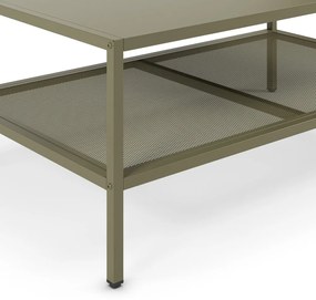 Zielony metalowy stolik 60x100 cm Fayna – Marckeric