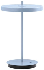 Jasnoniebieska metalowa lampa stołowa LED z metalowym kloszem (wysokość 31 cm) Asteria Move – UMAGE