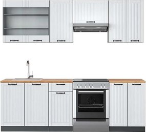 Aneks kuchenny biały dworek/antracyt 240x60x81.6 fame-line