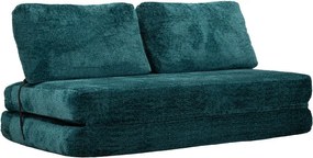 Zielononiebieska rozkładana sofa z materiału bouclé 150 cm Faster – Mauro Ferretti