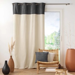 Beżowo-antracytowa zasłona 140x240 cm Tessa – douceur d'intérieur