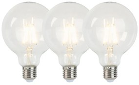 Zestaw 3 ściemnialnych żarówek LED E27 G95 5W 470 lm 2700 K.