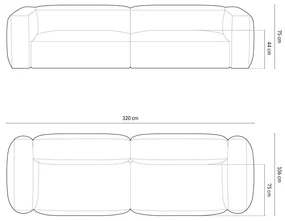 Beżowa sofa modułowa 320 cm Martina – Micadoni Home