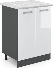 Szafki kuchenne biały wysoki połysk 60x46x81.6 r-line