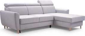 Masseno Narożnik SAPORE z funkcją spania i pojemnikiem na pościel Narozniki L, Rozkładana sofa - Szary, DENVER 16