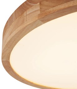 Skandynawska lampa sufitowa drewniana 50 cm z LED z możliwością ściemniania - PeckerSkandynawski Oswietlenie wewnetrzne