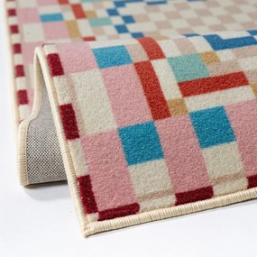 Dywan z mieszanki wełny 180x230 cm Checkered Border – Flair Rugs