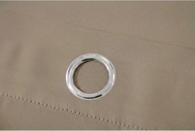 Beżowa zasłona OXFORD 140x250 cm Zawieszanie: Metalowe pierścienie