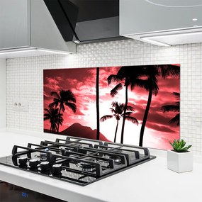 Szkło do Kuchni na Ścianę Egzotyczne Góry W Słońcu