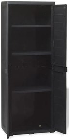 Czarna szafa warsztatowa do garażu i piwnicy K6-H42