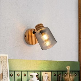 Brilagi - Kinkiet punktowy HYGGE 1xE14/15W/230V drewno/przydymiony