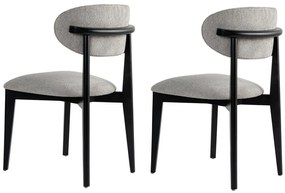 Zestaw krzeseł do jadalni Lionte Grey and Black, 2szt.