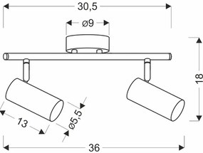 Metalowa złota lampa sufitowa w stylu nowoczesnym - Z012-Kesprit