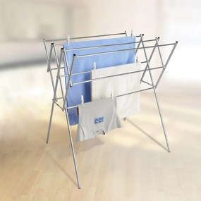 Suszarka na pranie w kolorze srebra z połyskiem 8 m – Wenko