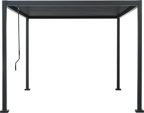 PERGOLA OGRODOWA 3X4X2.3M ALUMINIOWA ZE STALOWYM DACHEM