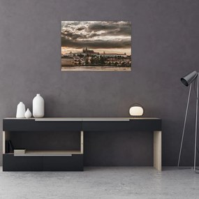 Obraz - pochmurna Praga (70x50 cm)