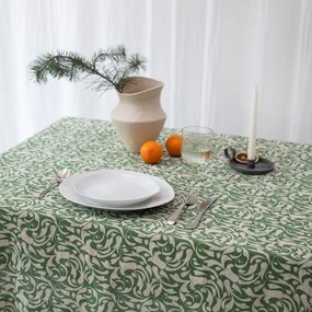 Lniany obrus 140x250 cm Evergreen Damask – Linen Tales